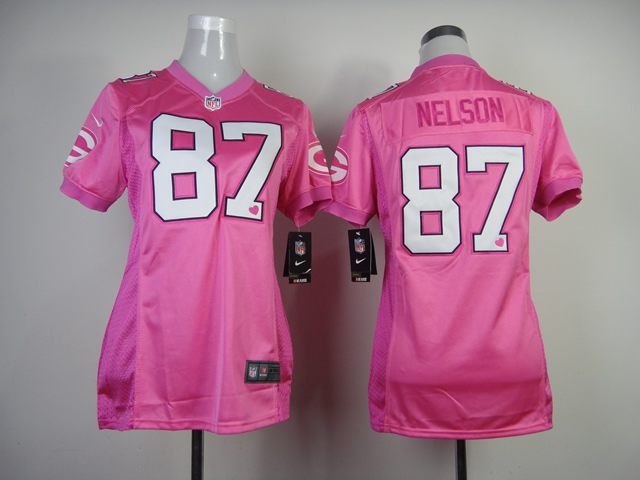 NFL Green Bay Packers #87 Nelson Women Pink Jersey