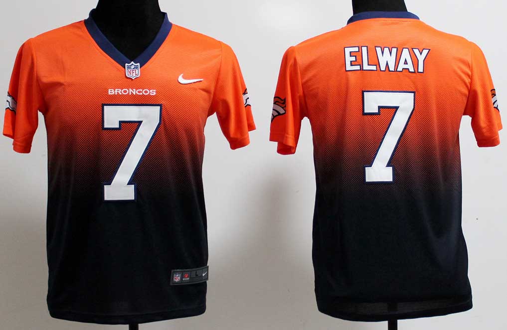 Nike NFL Denver Broncos #7 Elway Fadeaway Drift Fashion Youth Jersey