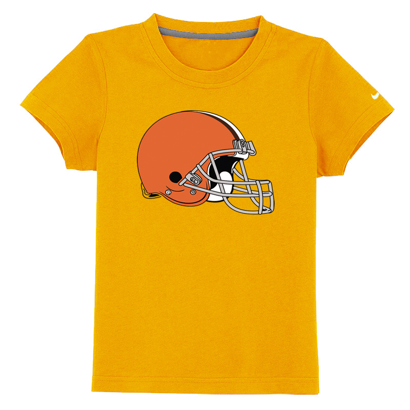 Cleveland Browns Sideline Legend Authentic Logo Youth T Shirt Yellow