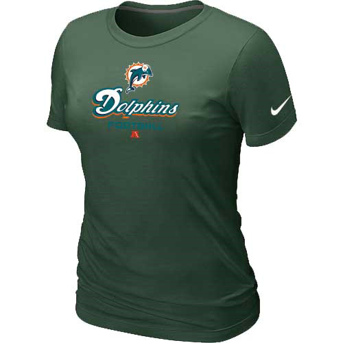  Miami Dolphins D- Green Womens Critical Victory TShirt 45 