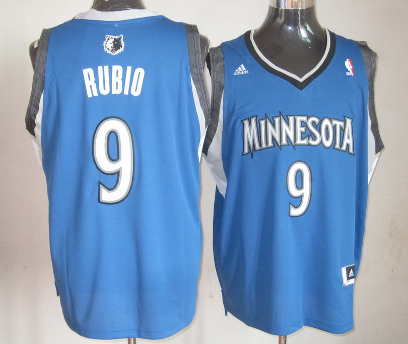 Adidas Minnesota Timberwolves #9 Rubio blue jersey