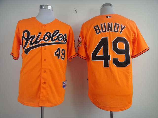 MLB Baltimore Orioles #49 Bundy Orange Jersey