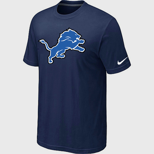  Detroit Lions Sideline Legend Authentic Logo TShirt D- Blue 106 