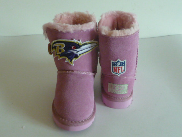 Youth Baltimore Ravens Boots Pink