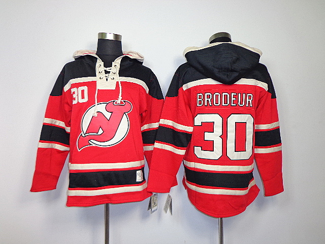 NHL New Jersey Devils #30 Brodeur Red Hoodie