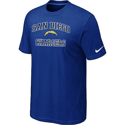  San Diego Chargers Heart& Soul Blue TShirt 85 