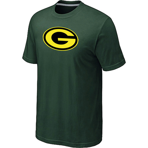 Mens Green Bay Packers Neon Logo Charcoal D- Green Tshirt 25 
