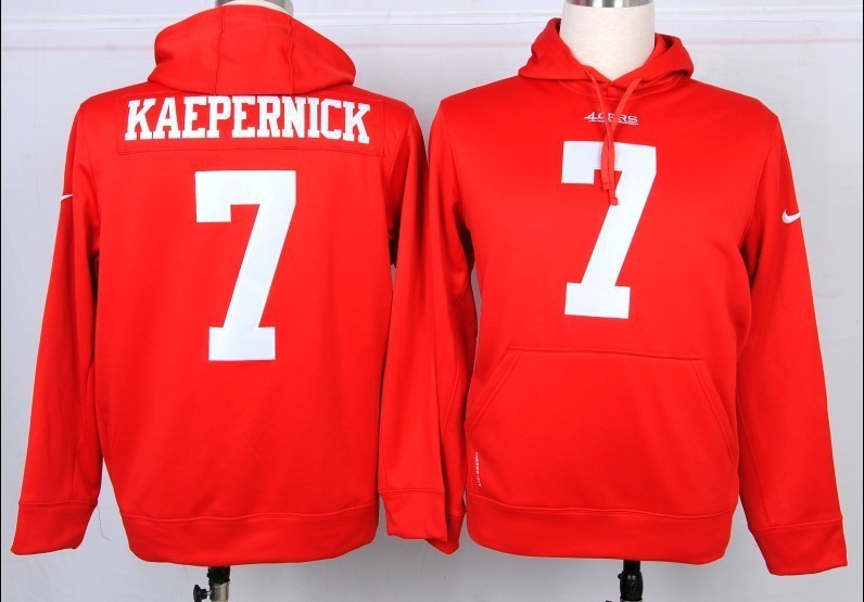 San Francisco 49ers #7 Kaepernick Red Pullover Hoodie