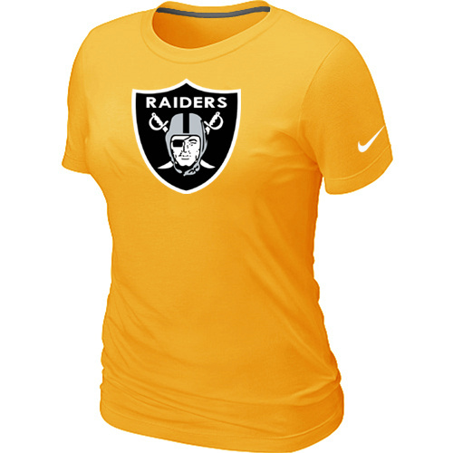  Oakland Raiders Yellow Womens Logo TShirt 46 