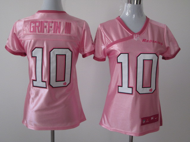 Nike Washington Redskins #10 Griffin  Pink Women Jersey