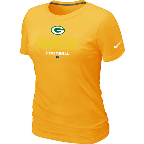  Green Bay Packers Critical Victory Womens Yellow TShirt 38 