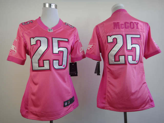 NFL Philadelphia Eagles #25 McCoy Women Pink Jersey