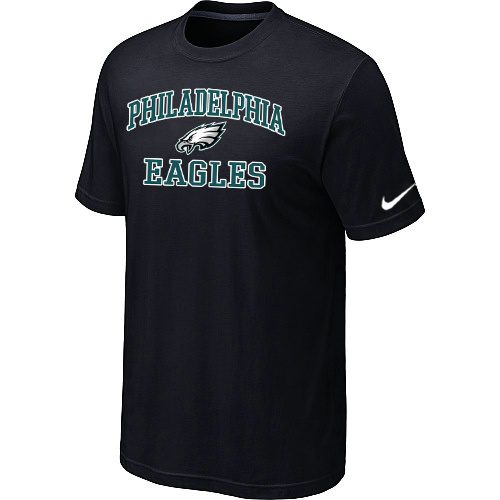  Philadelphia Eagles Heart& Soul Black TShirt 89 