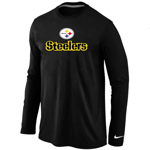 Nike Pittsburgh Steelers Authentic Logo Long Sleeve T-Shirt Black