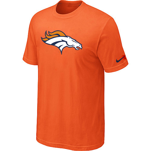  Denver Broncos Sideline Legend Authentic Logo TShirt Orange 89 