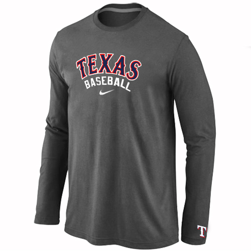 Nike Texas Rangers Long Sleeve T-Shirt D.Grey