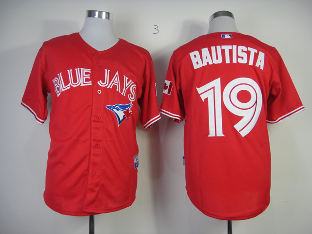 MLB Toronto Blue Jays #19 Bautista 2013 Authentic Canada Day Jersey