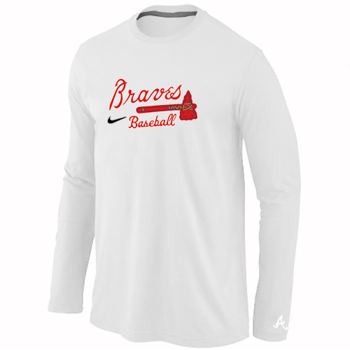 Nike Atlanta Braves Long Sleeve T-Shirt WHITE