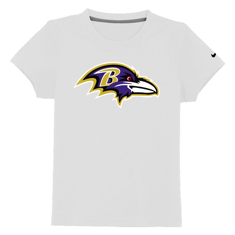 Baltimore Ravens Sideline Legend Authentic Logo Youth T Shirt White