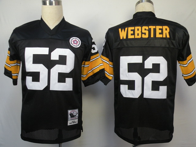 NFL Jerseys Pittsburgh Steelers 52 Mike Webster  M&N Black