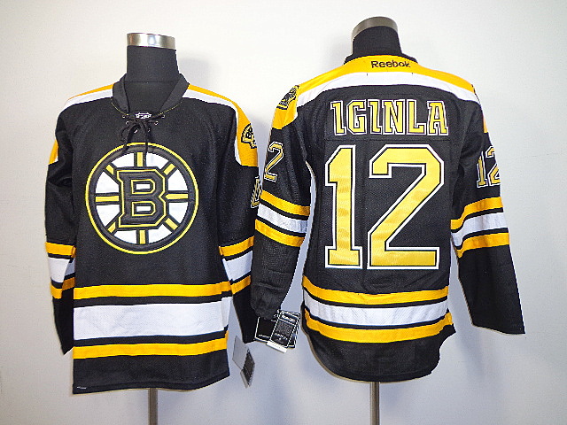 Boston Bruins #12 IGINLA Black Jersey