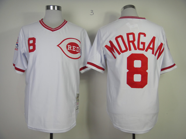 MLB Cincinnati Reds #8 Morgan White Throwback Jersey