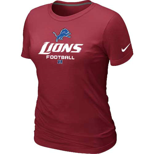  Detroit Lions Red Womens Critical Victory TShirt 52 