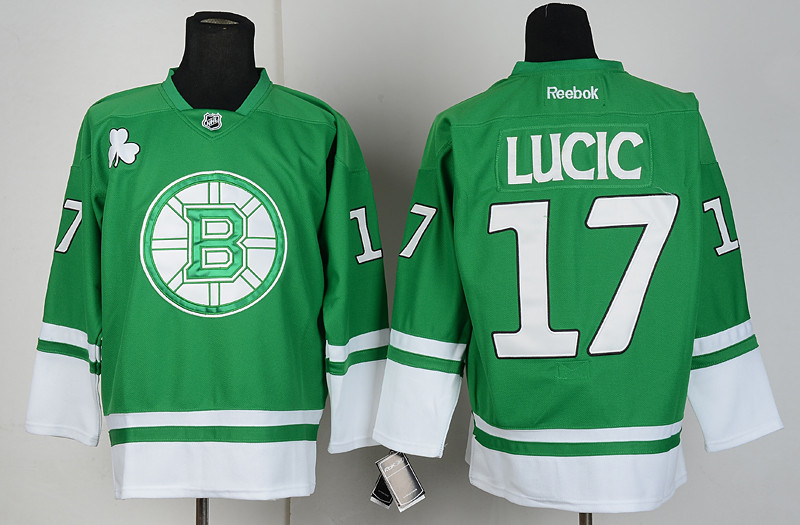 Boston Bruins #17 Lucic Green Jersey