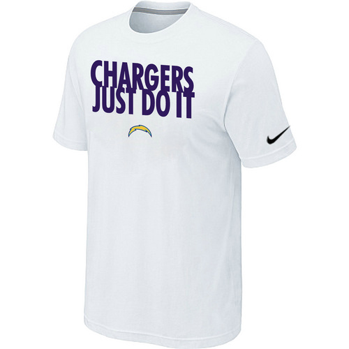 NFL San Diego Charger Just Do It White TShirt 6 