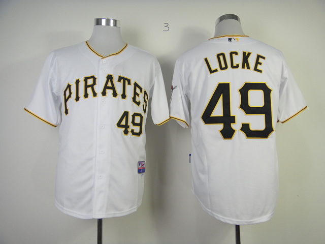 MLB Pittsburgh Pirates #49 Locke Jersey White