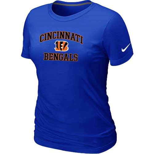  Cincinnati Bengals Womens Heart& Sou Bluel TShirt 47 