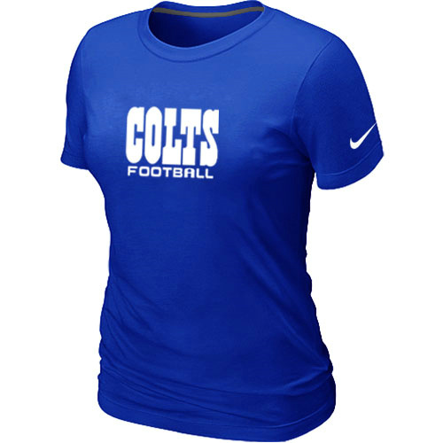  Nike Indianapolis Colts Sideline Legend Authentic Font Womens TShirt Blue 3 