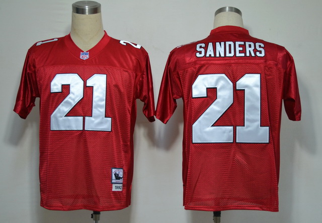 NFL Jerseys Atlanta Falcons 21 Deion Sanders Red M&N