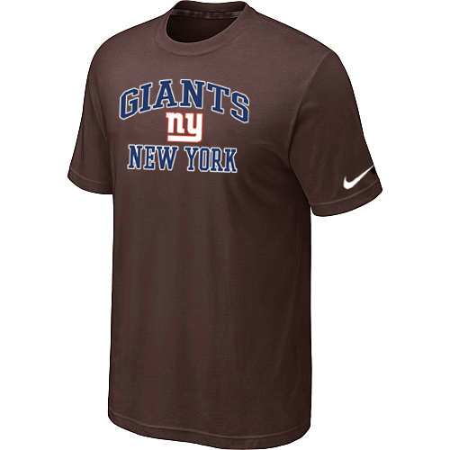 New York Giants Heart&Soul Brown TShirt111