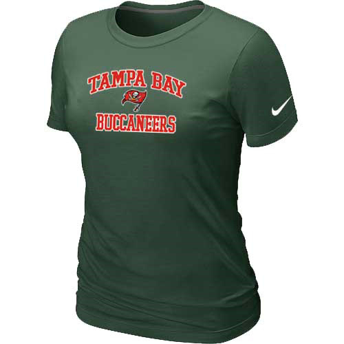  Tampa Bay Buccaneers Womens Heart& Soul D- Green TShirt 30 