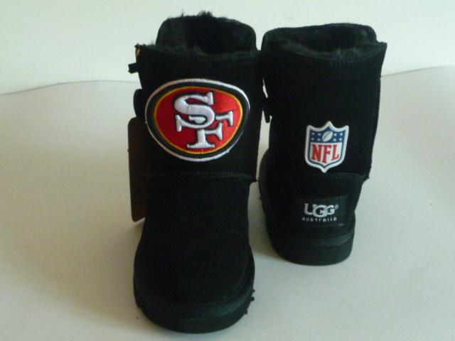 Kids NFL SF 49ers Black Boots