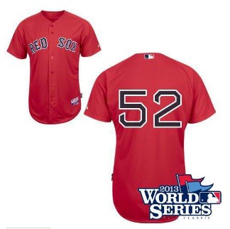 Boston Red Sox #52 Bobby Jenks jerseys red 2013 World Series Patch