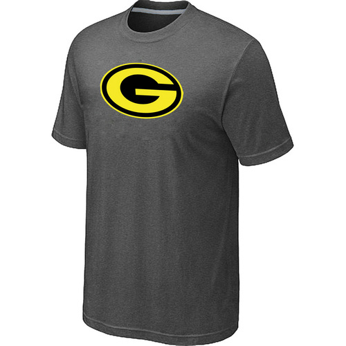  Mens Green Bay Packers Neon Logo Charcoal D- Grey Tshirt 24 