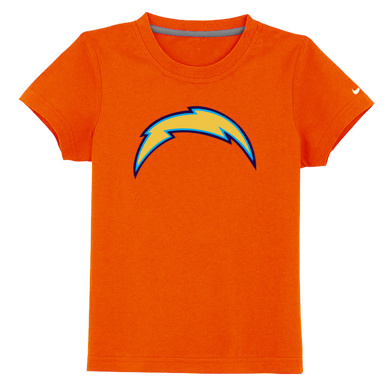 San Diego Chargers Sideline Legend Authentic Logo Youth T Shirt Orange