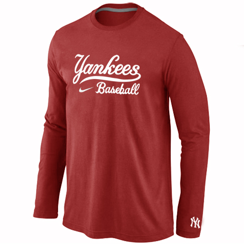 Nike New York Yankees Long Sleeve T-Shirt RED