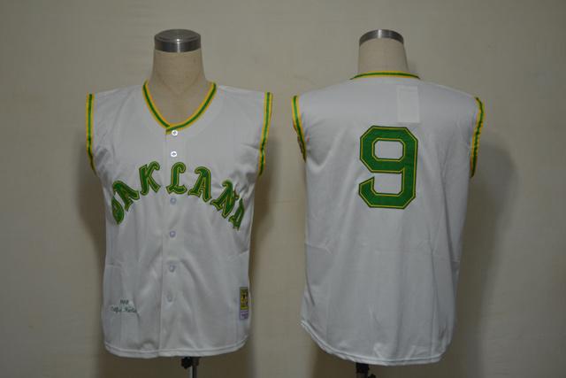 Mlb Oakland Athletics #9 1968 Reggie Jackson M&N Jersey