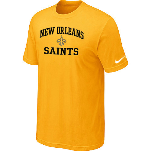 New Orleans Saints Heart & Soul Yellow TShirt 90
