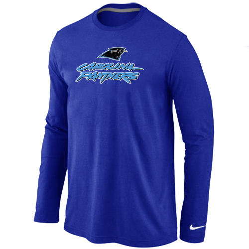 Nike Carolina Panthers Authentic Logo Long Sleeve T-Shirt Blue