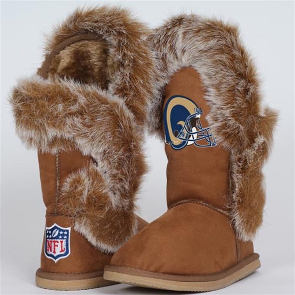 NFL St Louis Rams Womens Cuce Shoes Ladies Fanatic Boots Brown