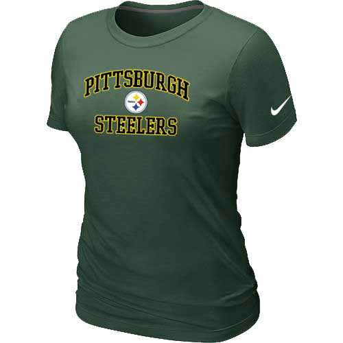  Pittsburgh Steelers Womens Heart& Soul D- Green TShirt 36 