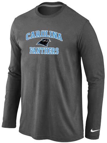 Nike Carolina Panthers Heart & Soul Long Sleeve T-Shirt D.Grey