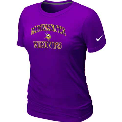  Minnesota Vikings Womens Heart& Soul Purple TShirt 42 
