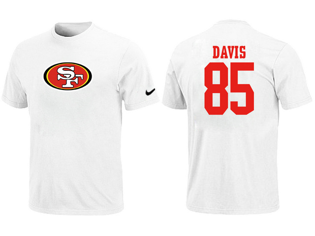  Nike San Francisco 49 ers Vernon Davis Name& Number TShirt White 240 