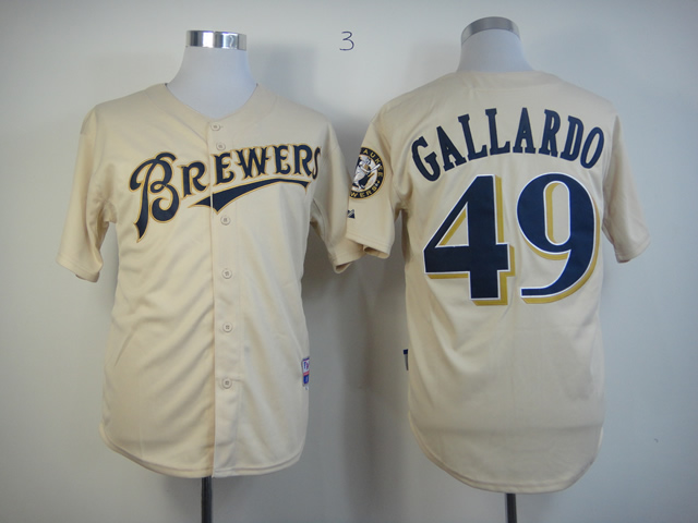 Milwaukee Brewers Authentic 49 Gallardo YOUniform Cool Base Jersey