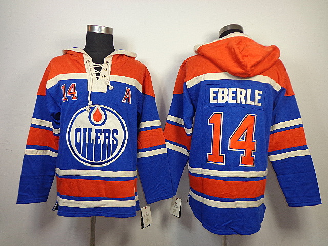 NHL Hoodie Edmonton Oilers #14 Eberle sweater Blue and orange